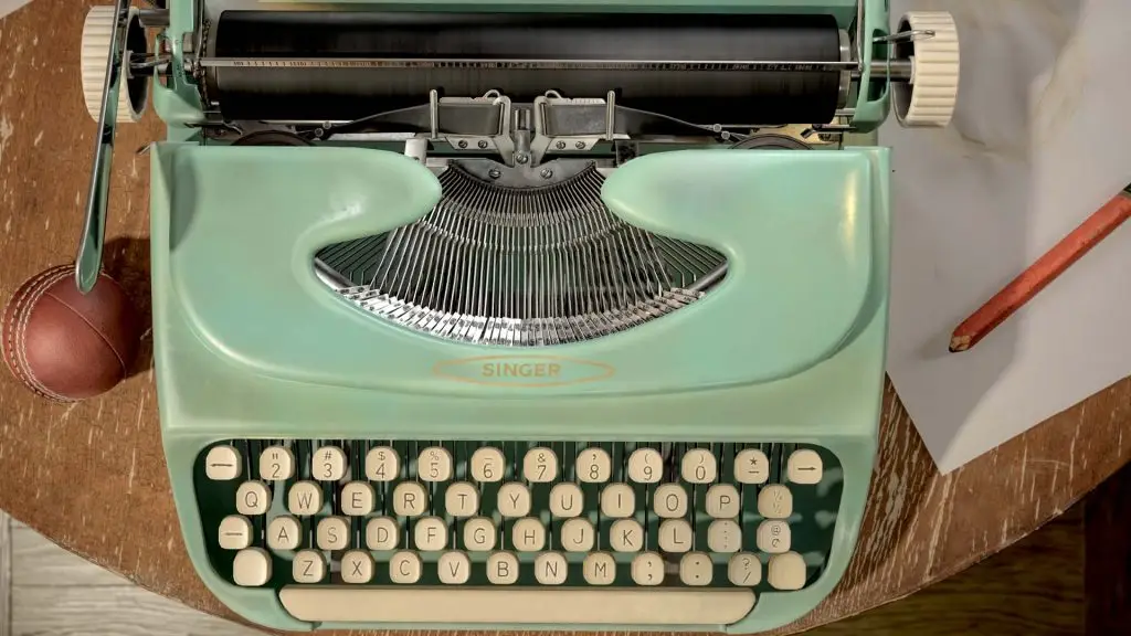 Video Game Art Styles green typewriter